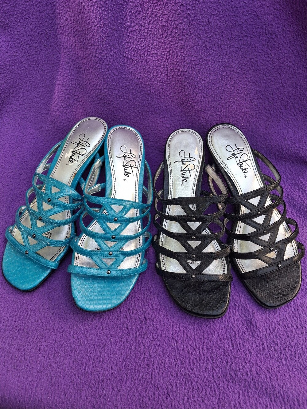 2 Pair Of Life Stride Kitren Heel Sandals